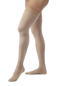 Jobst® Opaque 20-30 mmHg Closed Toe Thigh High Firm Compression Stockings with Silicone Band Product Image