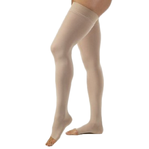 Jobst® Opaque 20-30 mmHg Open Toe Thigh High Firm Compression Stockings with Silicone Band Product Image