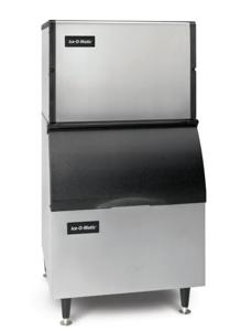 Ice-O-Matic Wide Air-Cooled Half Cube Ice Machine w/ Storage Bin Product Image