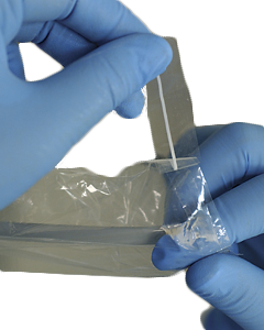 Syringe Sleeves With Opening and Clear Adhesive Strip Product Image