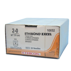 Ethibond Excel® Polyester Sutures, Tapercut, Size 2 Product Image