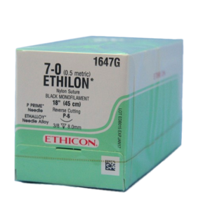 Ethilon® Nylon Sutures, Black Monofilament Product Image