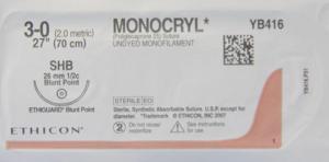 Monocryl® (poliglecaprone 25) Sutures, Ethiguard Blunt Point Product Image