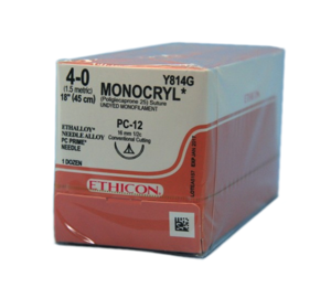 Monocryl® (poliglecaprone 25) Sutures, Precision Cosmetic Conventional Cutting Prime Product Image