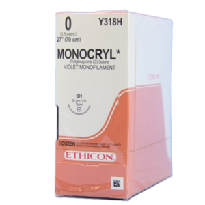 Monocryl® (Poliglecaprone 25), Taper Point, Size 0 Product Image