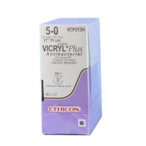 Coated Vicryl® Plus Antibacterial Sutures, Taper Point, Size 5 Product Image