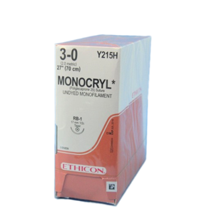 Monocryl® (poliglecaprone 25) Sutures, Taper Point, Size 3 Product Image