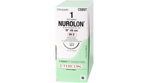 Nurolon® Nylon Sutures, Reverse Cutting, Size 1 Product Image