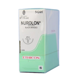 Nurolon® Nylon Sutures, Taper Point, Size 0 Product Image