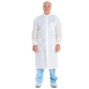 BASIC Plus Lab Coat With Knit Collar And Cuffs Product Image