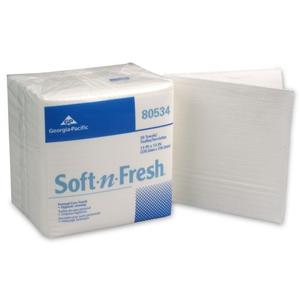 Soft-n-Fresh® White Disposable Premium Airlaid Medium Wipers (1/4 Fold) Product Image